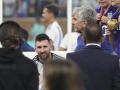 Leo Messi, junto a su padre Jorge, en una imagen de archivo