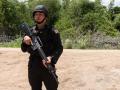 Militar tailandés en la frontera