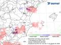 Mapa con la previsión de nubosidad de la tarde del eclipse solar