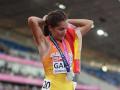 Marta García posa con su medalla de plata