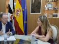 La 'popular' Alma Ezcurra reunida con el presidente de Ceuta, Juan Jesús Vivas