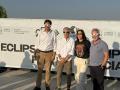 Los ministros Óscar López, Fernando Grande-Marlaska, Diana Morant y Ángel Víctor Torres, durante el eclipse.