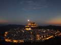 Imagen del eclipse solar en la localidad de Morella.