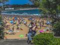 Playa de El Sardinero, en Santander, en el mes de agosto.