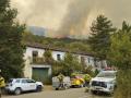 Imagen del operativo desplegado en Riglos (Huesca) para extinguir el incendio