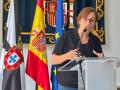 La ministra de sanidad Mónica García durante la rueda de prensa posterior a su encuentro con el presidente de Ceuta Juan Jesús Vivas