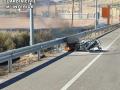 Moto accidentada en Almuradiel