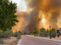 Imagen captada durante las primeros instantes del incendio en Aldea del Fresno
