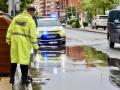 Una tormenta de apenas unos minutos deja varias calles de Logroño anegadas