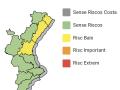 Mapa de la Comunidad Valenciana con las alertas amarillas decretadas por la Generalitat