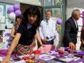 La ministra de Igualdad, Ana Redondo, en una visita a un "Punto Violeta", en Cabezón de Pisuerga, Valladolid