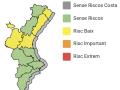 Mapa de la Comunidad Valenciana con las alertas por lluvias y tormentas para este domingo 23 de agosto de 2026