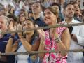 Tana Rivera y Lourdes Montes en la plaza de toros de Málaga