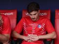 Julián Álvarez, en el banquillo momentos antes del partido de LaLiga entre Atlético de Madrid y Villarreal