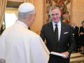 El Papa León XIV, junto al Caballero Supremo de los Caballeros de Colón, Patrick E. Kelly