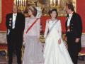 Los Reyes Don Juan Carlos y Doña Sofia con los Reyes Sonia y Harald de Noruega