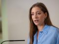 La portavoz del PP en el Congreso, Ester Muñoz, durante una rueda de prensa en el Congreso de los Diputados