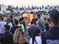 Protestas en Ceuta contra la crisis migratoria este viernes en la playa de El Trampolín