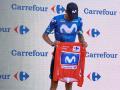 Enric Mas, con el maillot rojo de la Vuelta de España