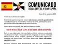 Comunicado del pueblo de Ceuta en el que pide acudir a las manifestaciones del 2 de septiembre