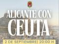 Cartel de la concentración de apoyo a Ceuta en Alicante