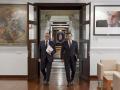 El presidente de la Junta de Castilla y León, Alfonso Fernández Mañueco, acompañado por el vicepresidente primero y consejero de Desregulación, Familia y Ayudas Sociales, Carlos Pollán, presenta las principales novedades de la Ley de Medidas Tributarias, Financieras y Administrativas para 2027.