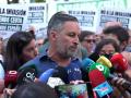 Santiago Abascal en la manifestación de Madrid