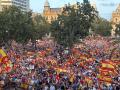Imagen tomada este miércoles de la concentración en apoyo a Ceuta en la plaza del Ayuntamiento de Valencia