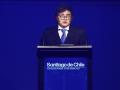 El presidente de Argentina, Javier Milei, habla durante el V Encuentro Regional del Foro Madrid,