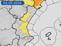 Mapa de la Comunidad Valenciana con las alertas activas para este domingo 6 de septiembre