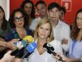 Imagen tomada este lunes de Pilar Bernabé tras presentar oficialmente su candidatura a la Alcaldía de Valencia por el PSPV-PSOE
