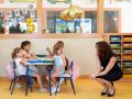 La presidenta de la Comunidad de Madrid, Isabel Díaz Ayuso, en el colegio público Andrea Casamayor de Paracuellos del Jarama