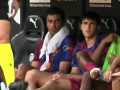 Rodri Hernández, en el banquillo de Mestalla