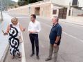 Imagen de la visita de la Diputación en las obras de la travesía de Gaibiel