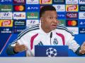 Kylian Mbappé, durante la rueda prensa previa al Real Madrid - Inter de Milán