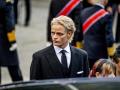 Marius Borg en el funeral de Estado del Rey Harald V