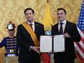 El secretario de Estado de EE.UU. Marco Rubio y el presidente de Ecuador Daniel Noboa