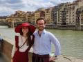 Marieta e Iñigo, en su viaje de luna de miel a Florencia, en 2023