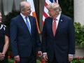 El primer ministro de Irlanda Micheál Martin y el presidente de EE.UU. Donald Trump