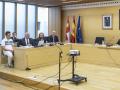 Un momento del juicio que se sigue en la Audiencia Provincial, por el asesinato a cuchilladas de un hombre en octubre de 2024 en Aranda de Duero (Burgos), suegro del acusado, para el que el Ministerio Fiscal pide casi 30 años de prisión. EFE/ Santi Otero