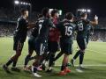Carlos Espí celebra el 2-3 en el Martínez Valero para dar la victoria al Real Madrid