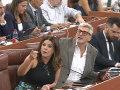 Los diputados de la bancada socialista, en su enfrentamiento con la Presidencia