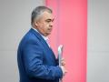 El exsecretario de Organización del PSOE, Santos Cerdán, en la sede de Ferraz