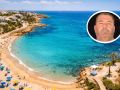 Montaje de Orihuela Costa y la imagen del actor Philip Barry Foster