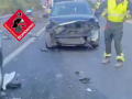 Imagen tomada etse sábado tras el accidente de tráfico ocurrido en Crevillente, Alicante