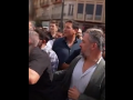 Santiago Abascal en el momento en que escoltas fueron a reducir al agresor