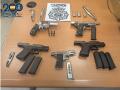 Armas blancas y de fuego incautadas a miembros de un clan gitano en Tetuán