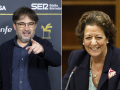 El periodista Jordi Évole y la exalcaldesa de Valencia Rita Barberá