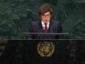 El presidente de Argentina, Javier Milei, interviene durante la 81.ª Asamblea General de las Naciones Unidas