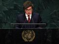 Javier Milei, presidente de Argentina, durante su discurso ante la ONU en Nueva York